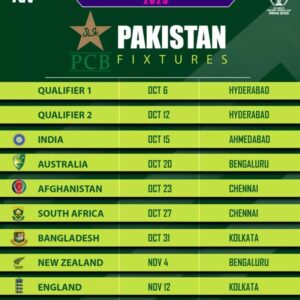 World Cup Cricket Schedule